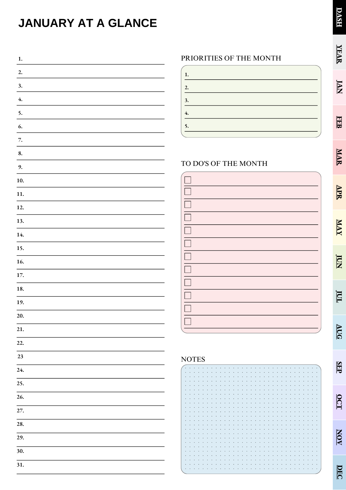 Hyperlinked 2026 Calendar – Boss Babe Edition