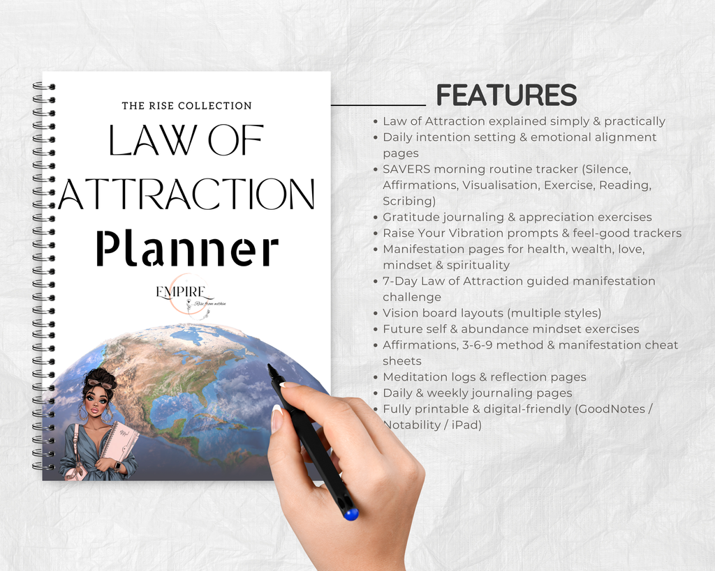 Law Of Attraction Digital Planner Inc Bonus Vision Board Planner