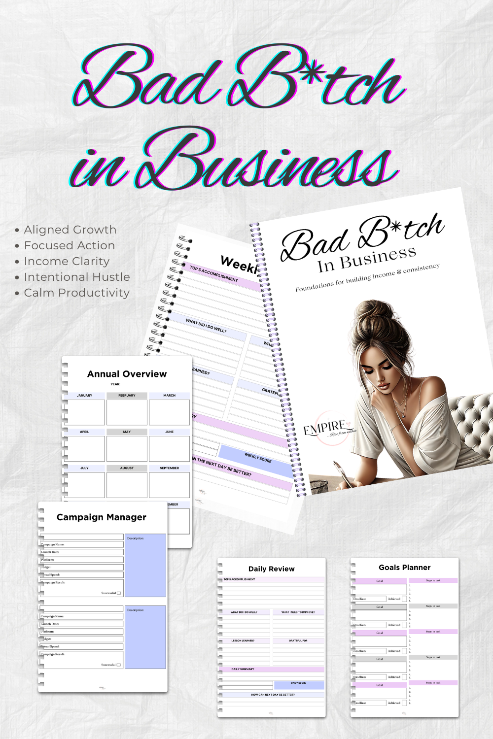 Bad B*tch In Business Digital Planner | Foundations for Building Income & Consistency