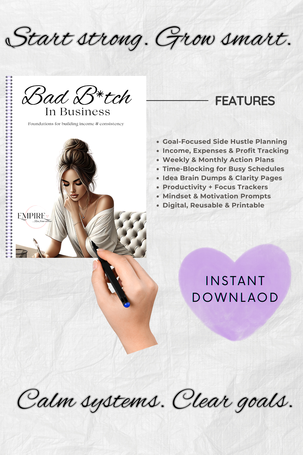 Bad B*tch In Business Digital Planner | Foundations for Building Income & Consistency