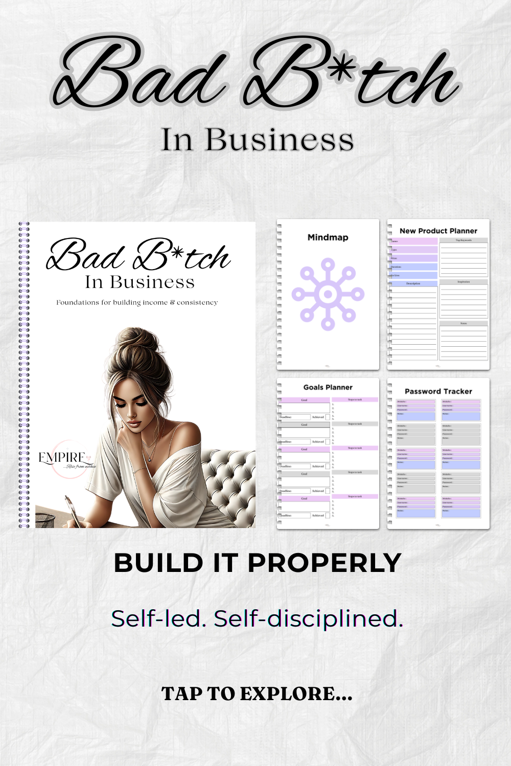 Bad B*tch In Business Digital Planner | Foundations for Building Income & Consistency