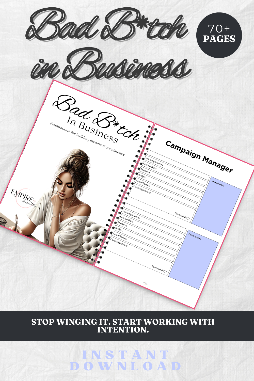 Bad B*tch In Business Digital Planner | Foundations for Building Income & Consistency