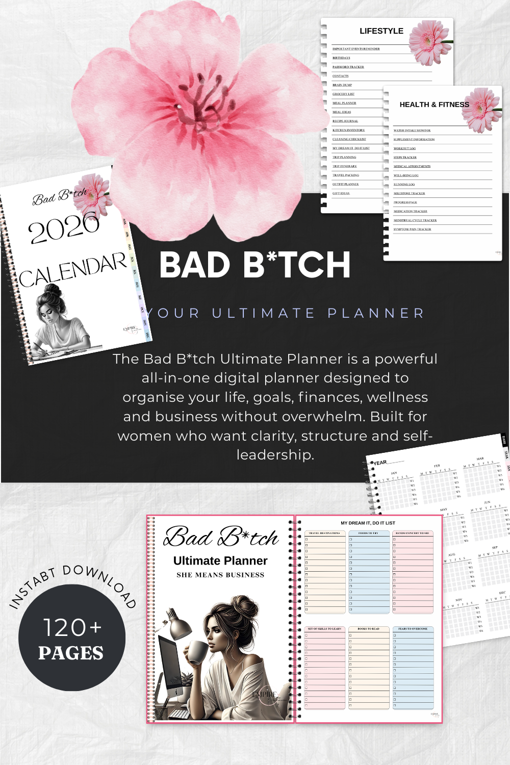 Bad B*tch Ultimate Planner (All-In-One Lifestyle Planner