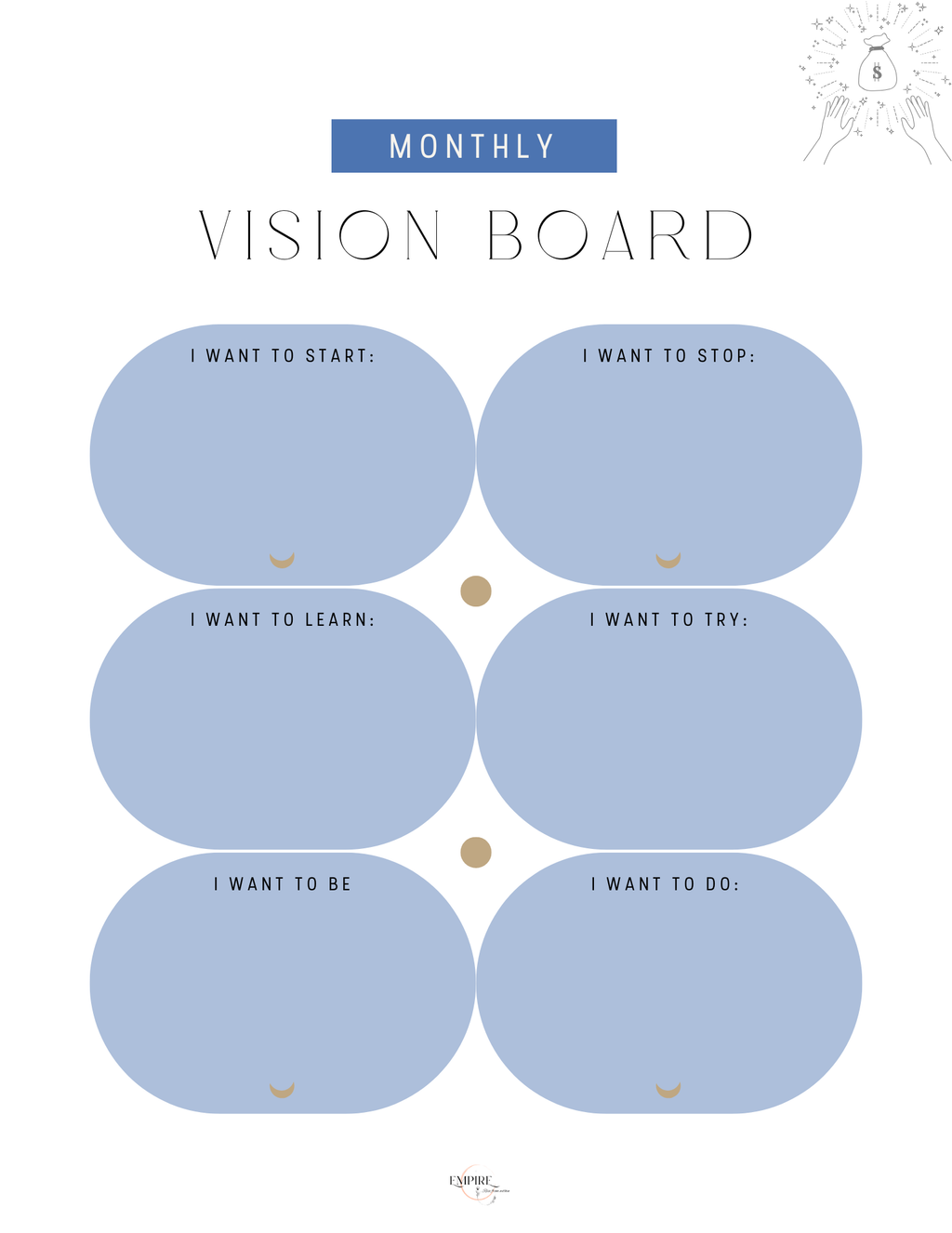 Vision Board Planner Law Of Attraction Workbook (Digital Download)