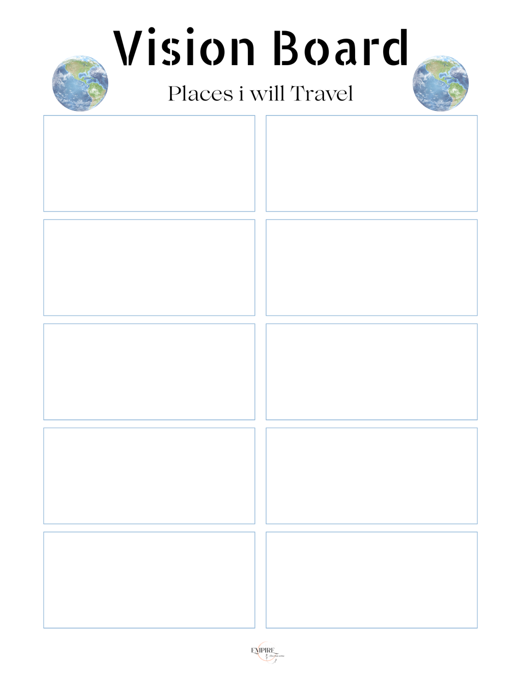 Vision Board Planner Law Of Attraction Workbook (Digital Download)