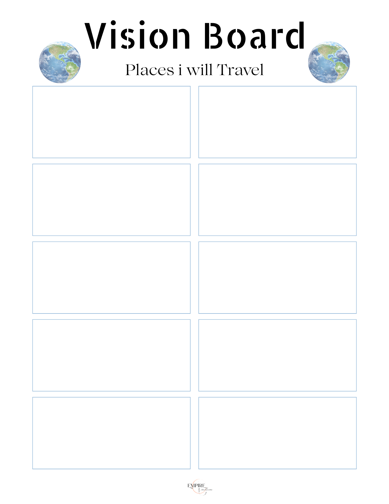 Vision Board Planner Law Of Attraction Workbook (Digital Download)