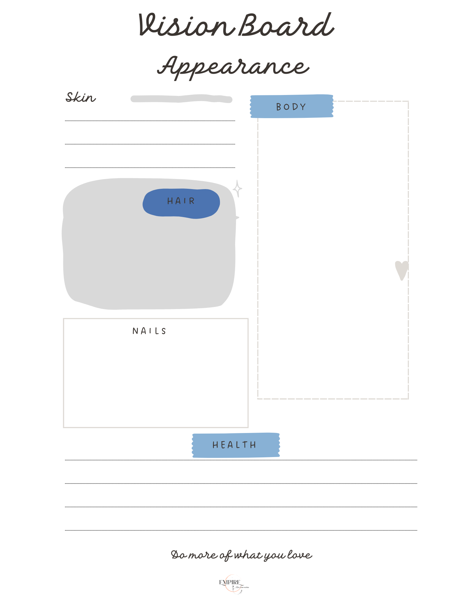 Vision Board Planner Law Of Attraction Workbook (Digital Download)